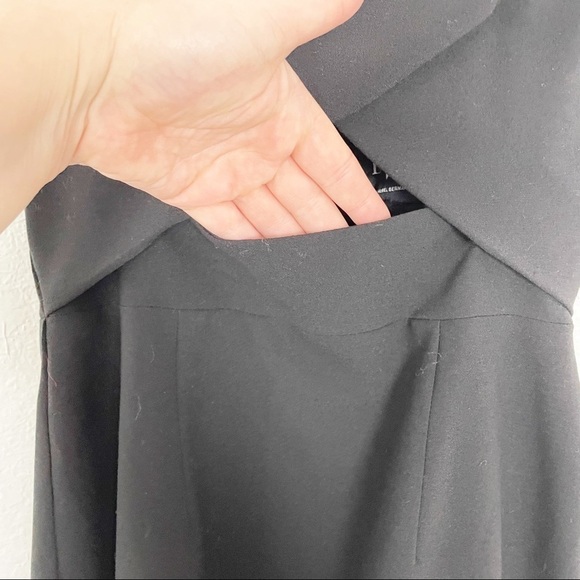 Black Halo Eve Cut Out Strapless Dress Solid Black Cocktail Party Evening - Picture 4 of 8